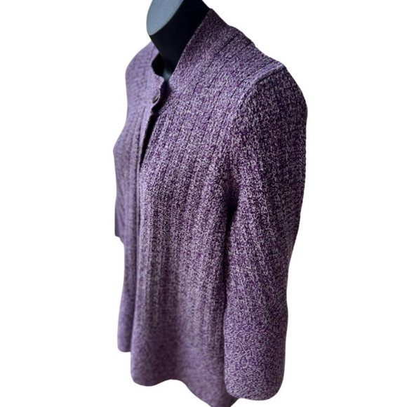 🌸4/$50🌸 Heathered Purple Cardigan Sweater - Picture 1 of 14
